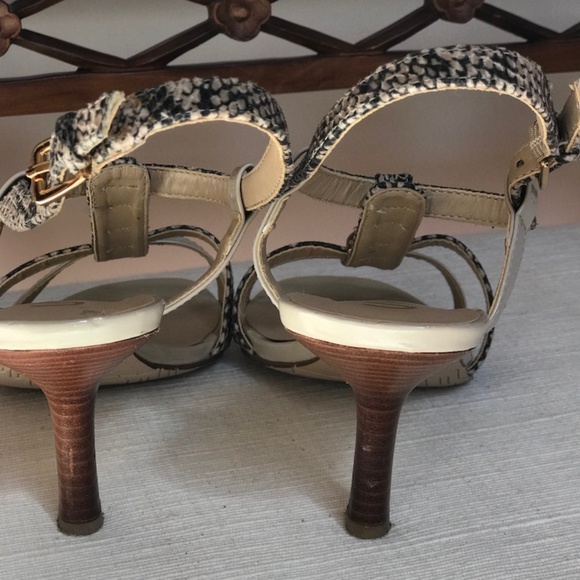 Unisa Leather Animal Print Heel Sandals- FREE SHIP - Picture 4 of 6